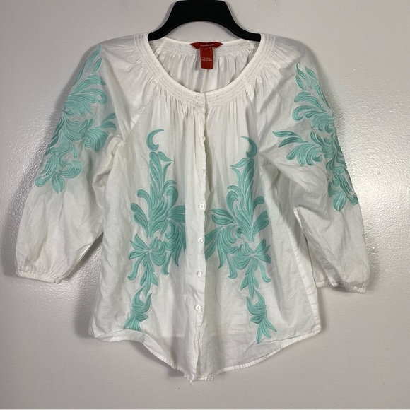 Sundance Loise embroidered cotton blouse - Picture 2 of 7